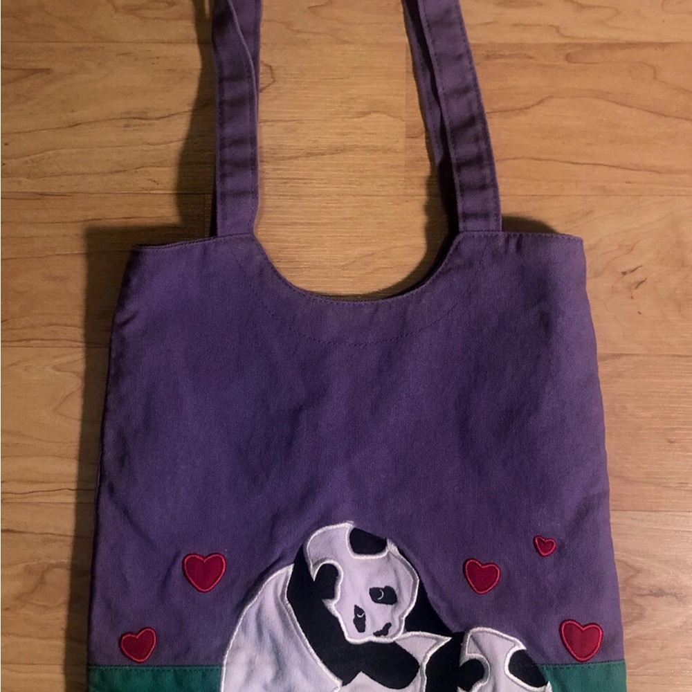 Purple Panda Tote Bag